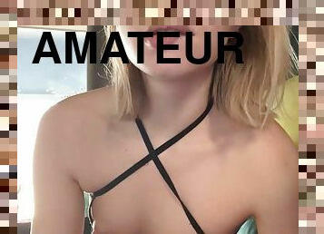 Cute Model - Homemade solo masturbation with 18yo perky tits blonde