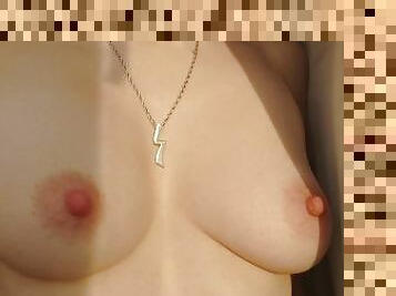 THE SUN AND THE NIPPLES: BEAUTIFUL CLOSE UP OF CHEST AND BREASTS