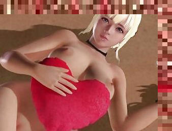 Dead or Alive Xtreme Venus Vacation Fiona Valentine's Day Heart Cushion Pose Nude Mod Fanservice App