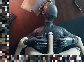 Atomic Heart White guy tits fuck Robot Girl Big Boobs Cum on the face Titjob Animation 2023