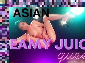 Horny Asian MILF drips huge load of pusy juice