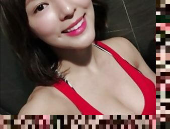 asiatisk, masturbation, kändis, juckande, bikini