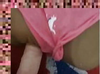 Fucking my sex doll in cute wet little panties