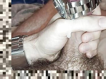 Cum with her wristwatch around my cock