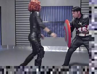 Black widow gets laid with captain america