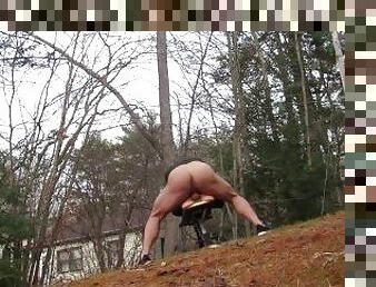 Outdoor Fucking a Fake Pussy