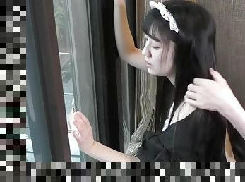 Akemi Cosplay Maid Uncensored Fucked In A Window With Trains Passing For Real Babe Creampie