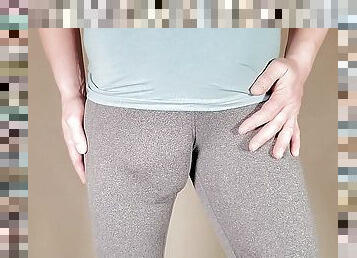 Bulging In Grey Leggings