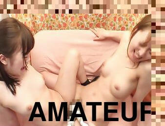 asiatique, poilue, chatte-pussy, amateur, lesbienne, milf, jouet, japonais, doigtage, première-fois