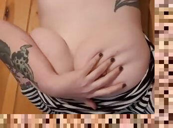 Floppy saggy tits flash!!!!