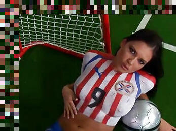 Sexy football player Veronica da Souza