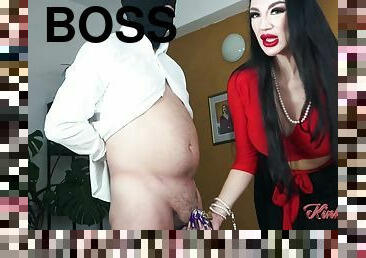 Sexy secretary becomes boss