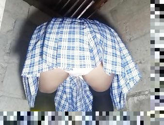 Peed Her Panty On My School Girl Uniform