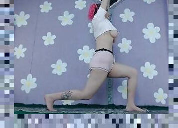 Yoga Beginner Livestream Latina Flashing Nip Slip