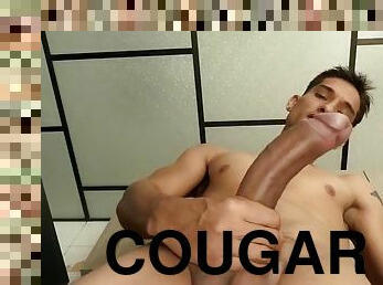 Latin Cougar Boy Banging His Meat