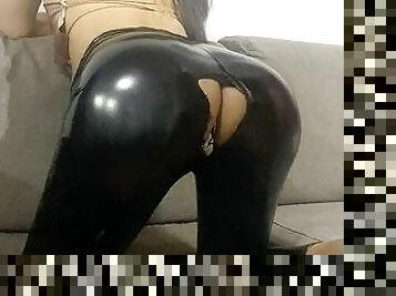 pants leegs latex Cuerina star hot