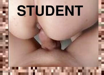 Hot student cheats on her boyfriend