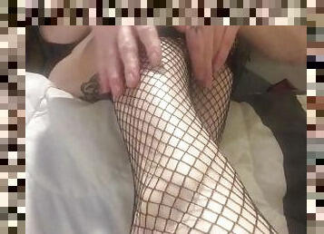 Fishnet Tease  Lingerie ASMR  Foot slut  Cute Toes