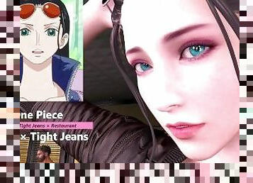 tettone, manga, strette, 3d, bocce, jeans, scene-di-sesso-con-vestiti, ruvidi