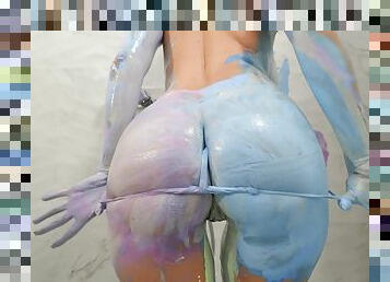 Shower perversions in very colorful mom's XXX