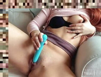 Young Student CREAMS All Over Fingers And CUMS On Toy