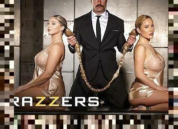 Brazzers - Two Horny Bombshells Are Eager For Charles Dera's Cock To Insert Them