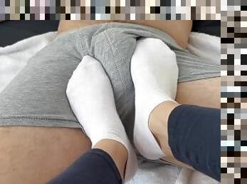 Exclusive content! Female POV???? SOCK ????JOB WITH EXTRA BEAUTY-CUTIE ???????????