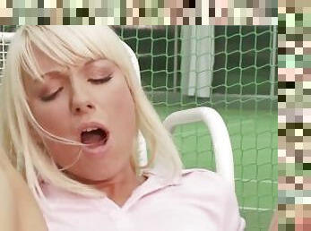 DIRTY CUTES Scene-2_Sexy blonde with small tits enjoying anal on the tennis court