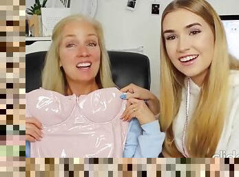 Youtuber mia maples and mom in hot pvc dress
