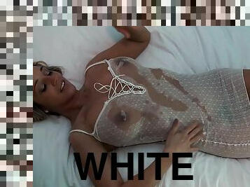 Nikki White Lace Baby Oil video