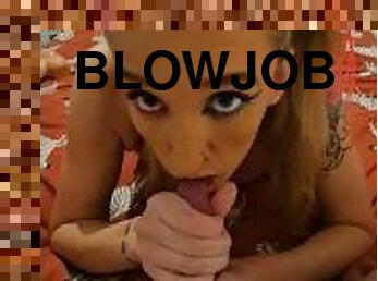 amatør, blowjob, cumshot, handjob, par, ludder, truser, cum, blond, datter