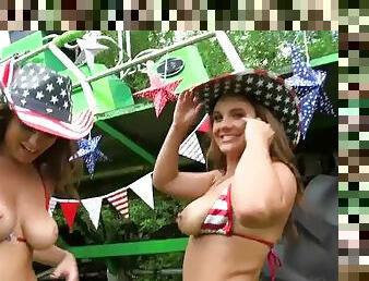 Super horny country babes love celebrating the 4th of July