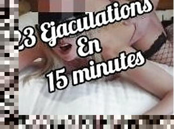 Regarde comme j'aime le sperme - compilation d'ejaculations dans tous mes trous - amateur