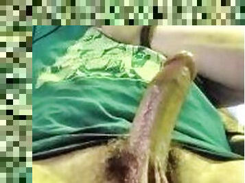 Too True To Be Good, Large Slimy Olive Penis Ejaculates Three Times In a Row