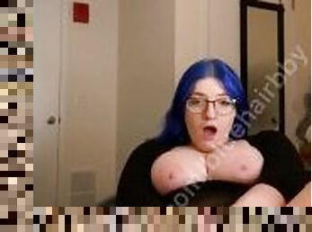 Blue Haired Slut Fucks Herself in the Ass