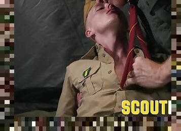 ScoutBoys - Cute ginger Boy Scout fucked bareback by the hunky Scoutmaster