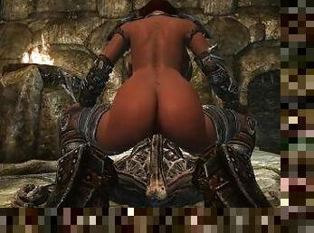 SKYRIM THE REDHEADED BEAUTY WAS POSSESSED BY A LUSTFUL DRAUGR IN A FORGOTTEN CRYPT