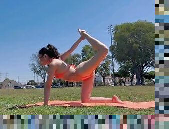 Outdoor Yoga Flow in my New Bikinis (Super Safe for Work) 4K
