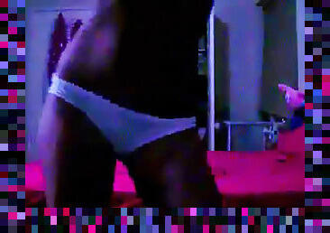 amateur, culotte, webcam, danse, solo, blanc