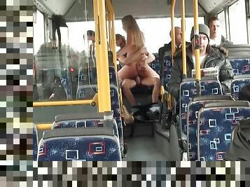 Russian babe Lindsey Olsen is fucking in the bus