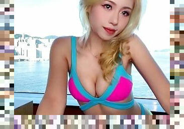 asia, amatir, blowjob-seks-dengan-mengisap-penis, berambut-pirang, seorang-diri