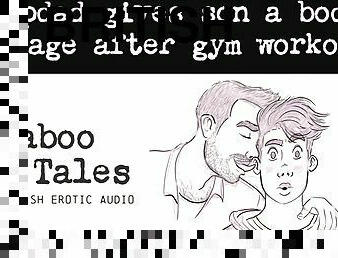 Erotic audio fantasy: British stepfather gives his son a massage after the gym