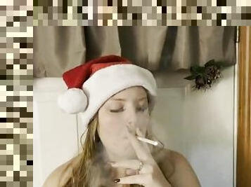 Mrs. Claus Smoking ????