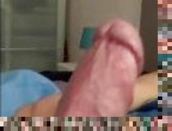 Big white dick quickie before bed loud moaning