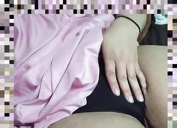 mastubasi, orgasme, vagina-pussy, amatir, sayang, celana-dalam-wanita, manis, seorang-diri, dicukur, basah