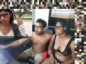 besar, gadis-indian, bertiga, kotor, punggung-butt