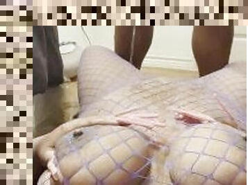 Sexy Ebony BBW Piss Slut Gets Golden Shower