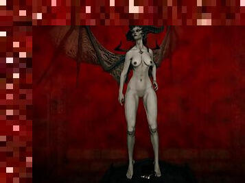 Lilith, Slim Succubus Dancing Hot In The Dungeon