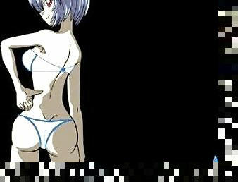 Rei Ayanami posa - DESNUDA