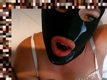 fru, milf, deepthroat, strumpor, pov, nylon, maskiner-mask